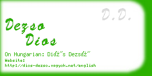 dezso dios business card